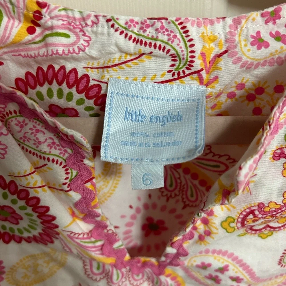 Little‎ English Girl’s Pink Paisley Tunic Size 6